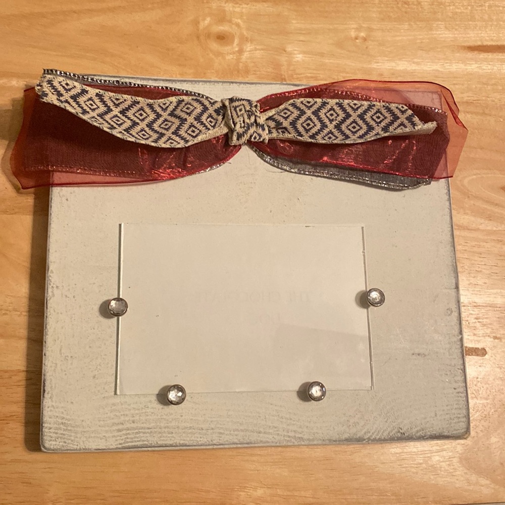 Wooden Rustic Decorative Picture Frame with Bow